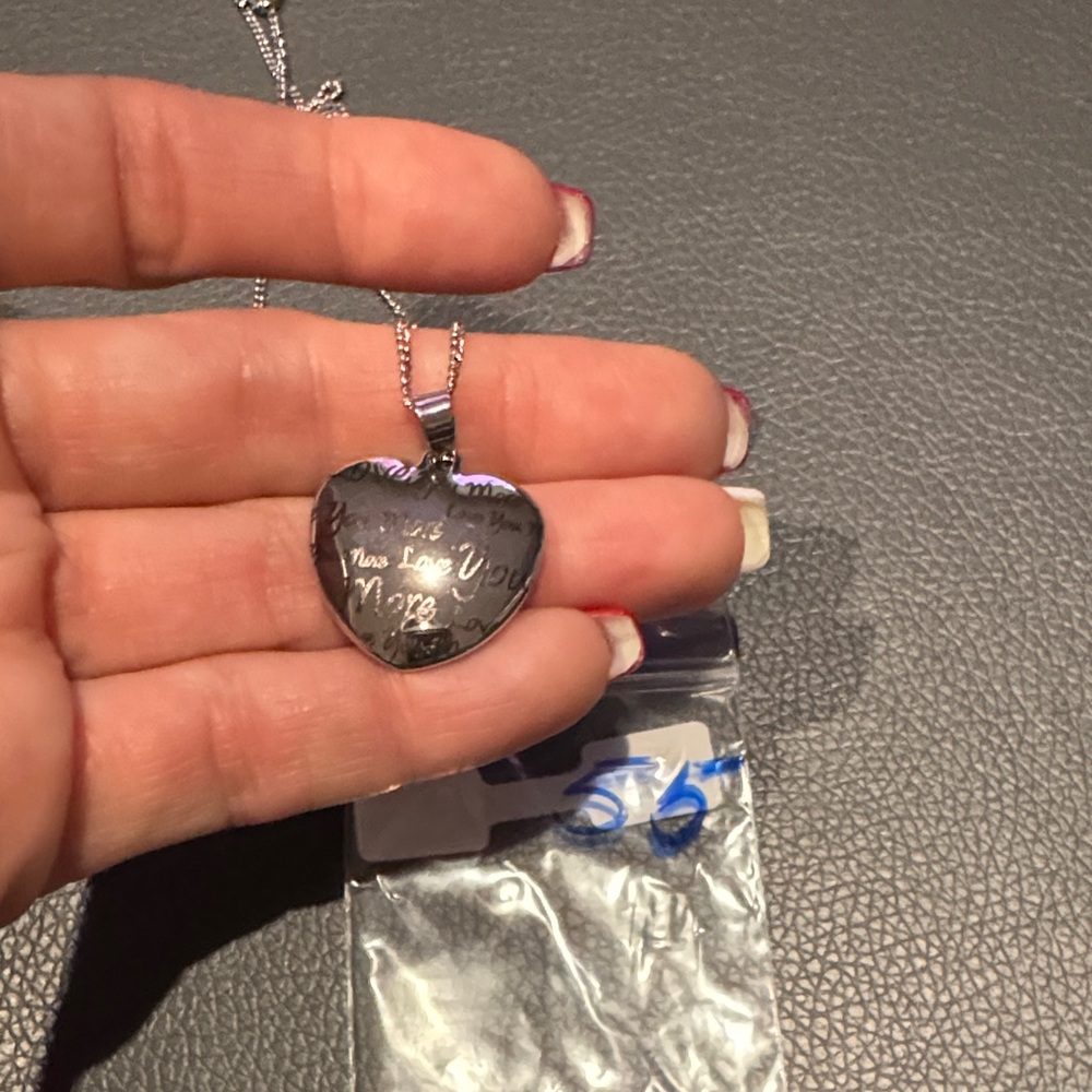 Stainless steel Heart Pendant Necklace I LOVE YOU MORE